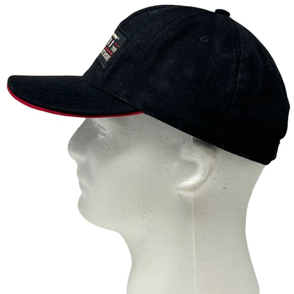 Vintage ESPN Baseball Cap Hat 90s Total Sports Network USA Made Strapback Black - Picture 3 of 10